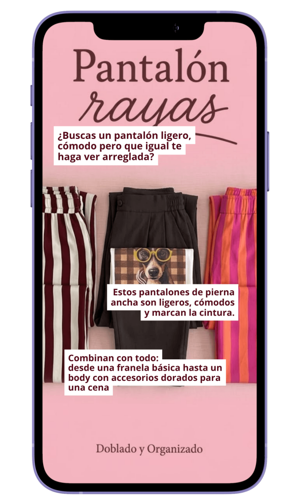 Ejemplo de secuencia de stories de Instagram para vender: momento del deseo con gancho visual